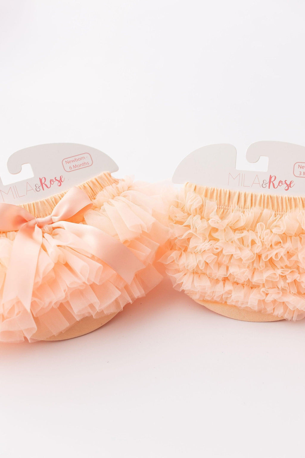 Mila & Rose ® Peach Ruffle Bum Bloomer — detail close-up