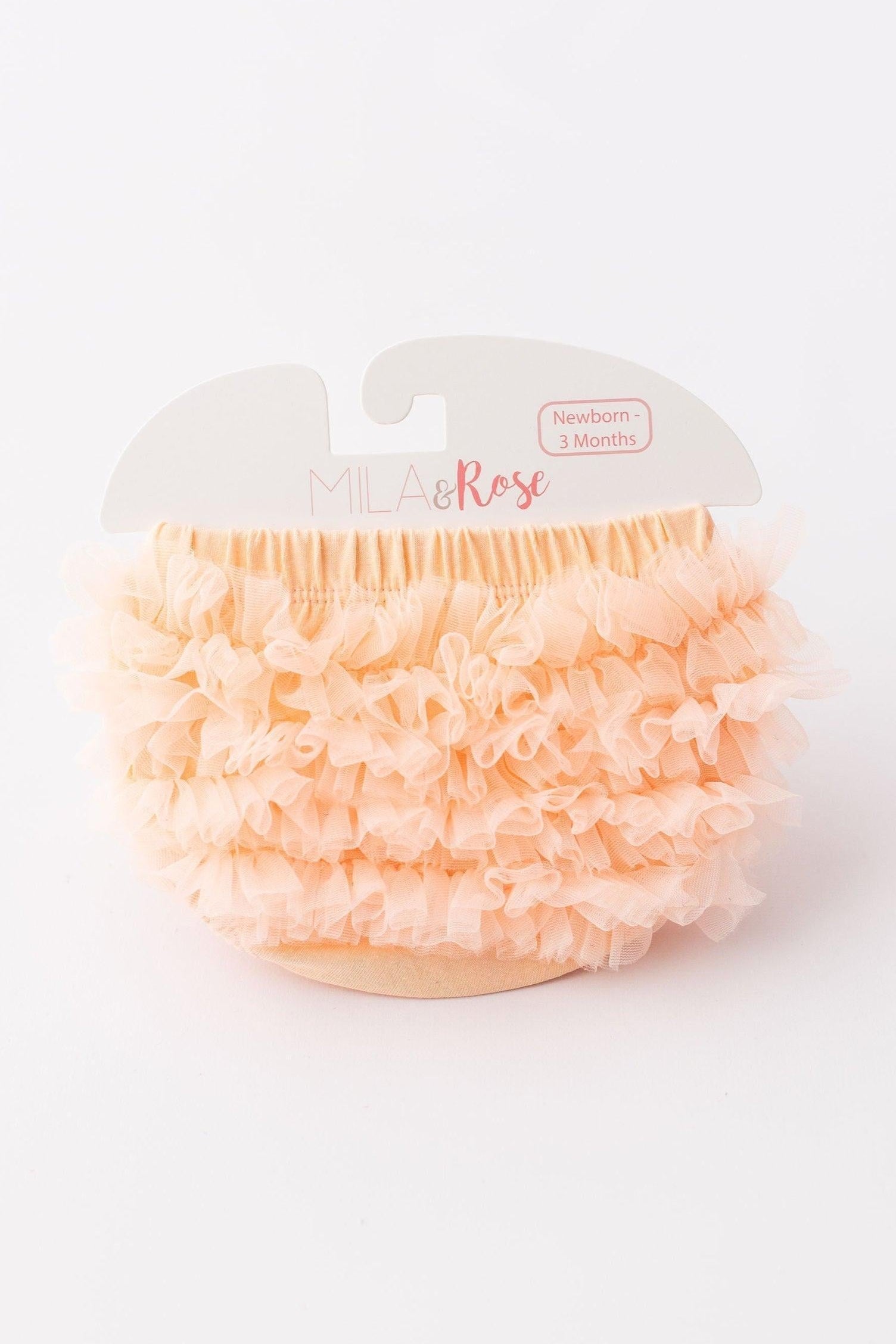 Mila & Rose ® Peach Ruffle Bum Bloomer — main product shot