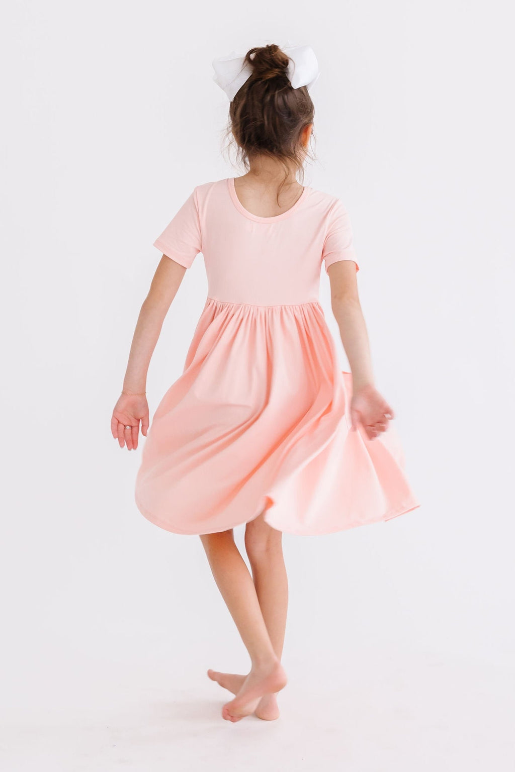 Mila & Rose ® Peach S/S Pocket Twirl Dress — size reference