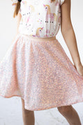 Mila & Rose ® Peach Sequin Twirl Skort — main product shot