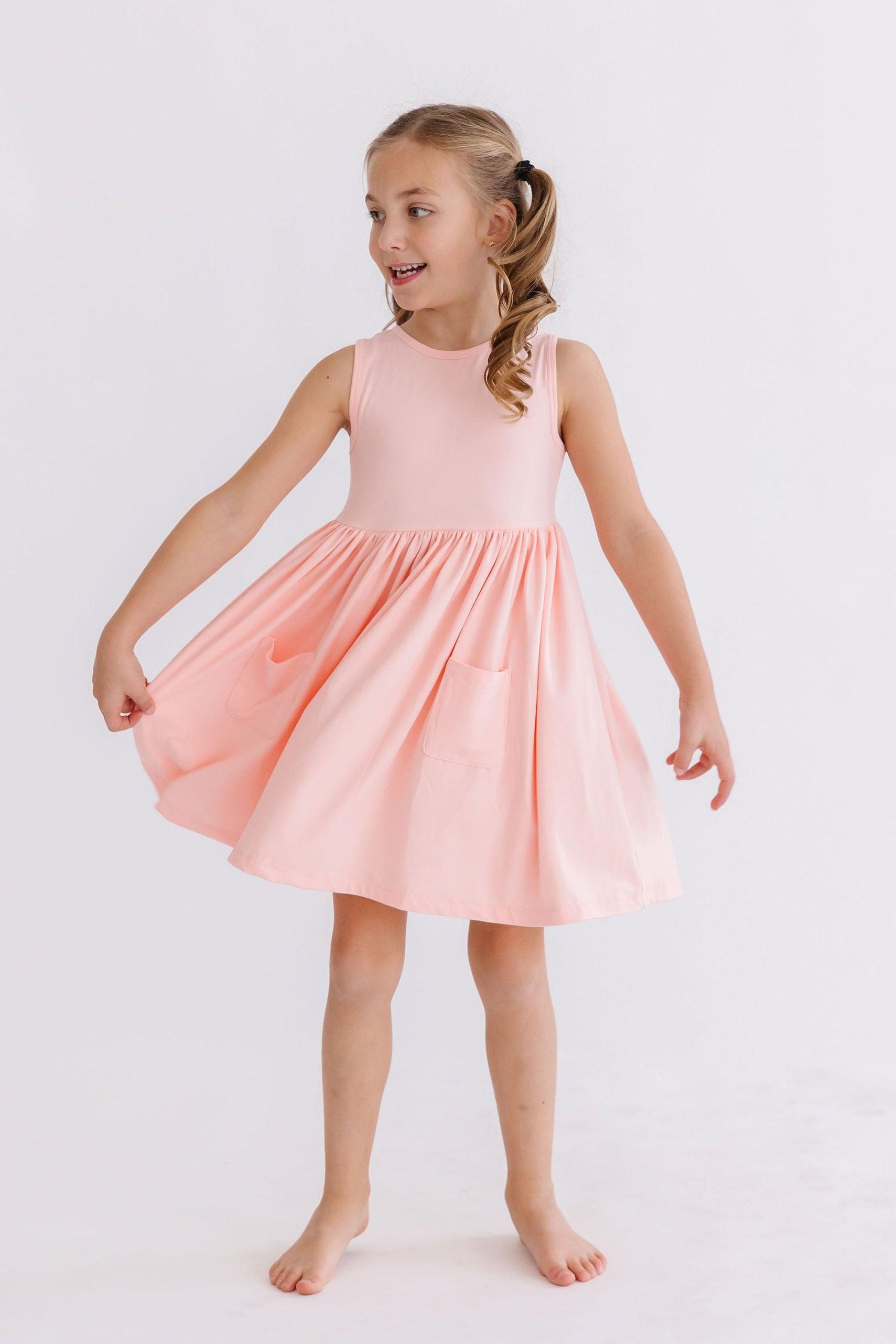 Mila & Rose ® Peach Tank Pocket Twirl Dress — main product shot