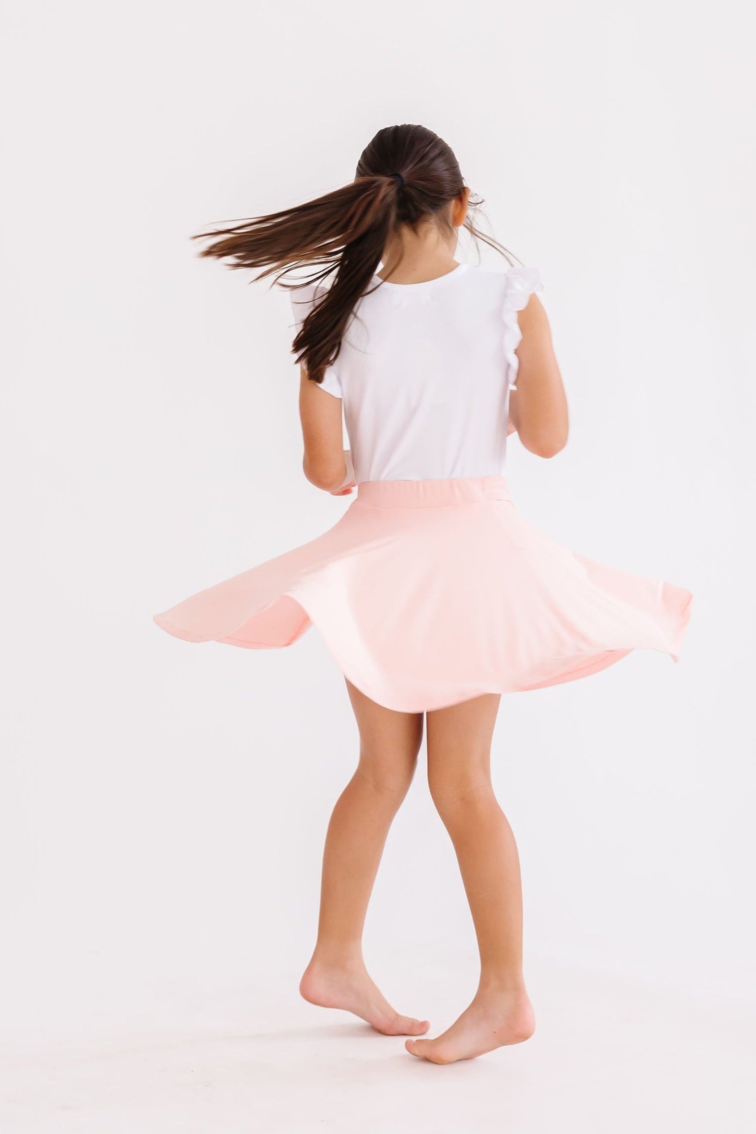 Mila & Rose ® Peach Twirl Skort — detail close-up