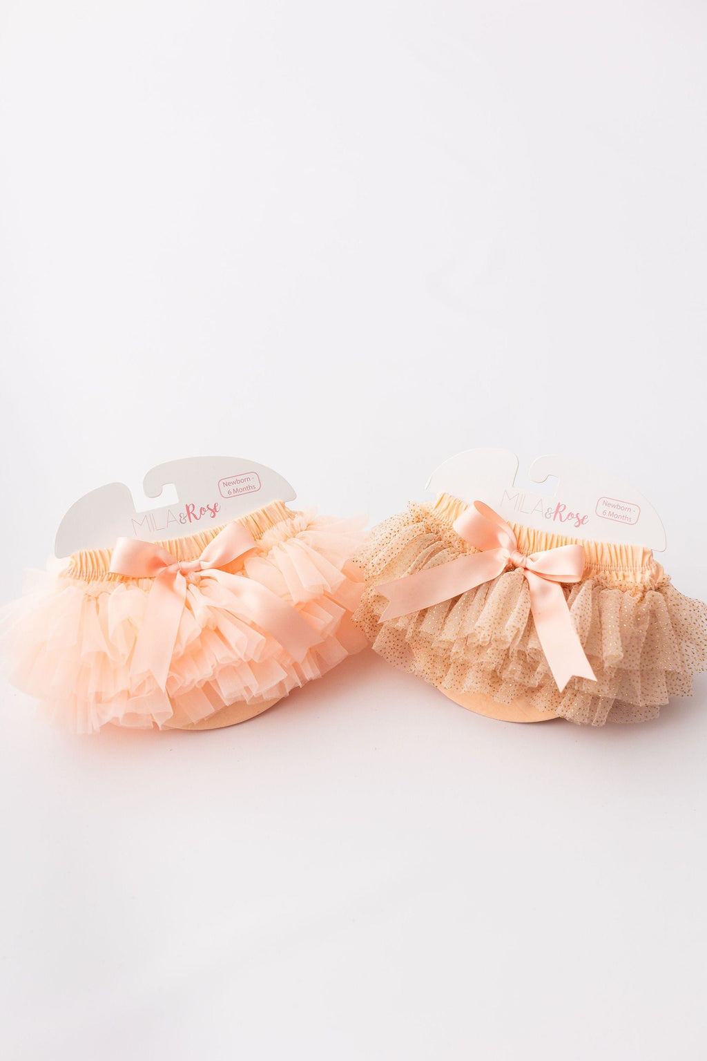 Mila & Rose ® Peach & Gold Glitter Tutu Bloomer — lifestyle context