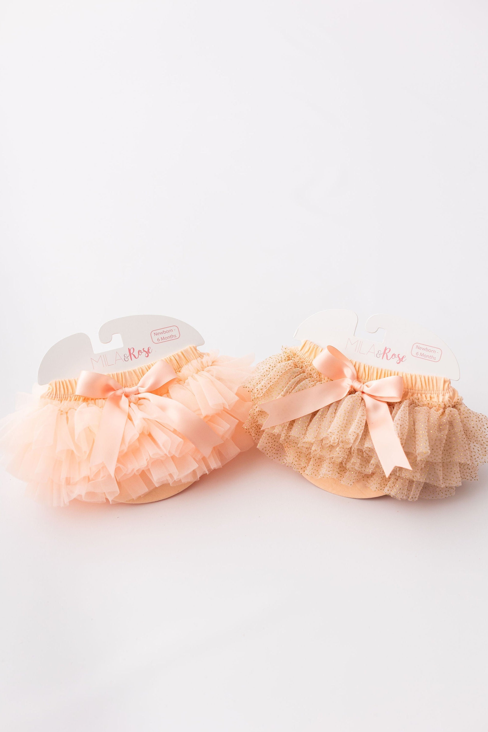 Mila & Rose ® Peach & Gold Glitter Tutu Bloomer — lifestyle context