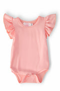 Mila & Rose ® Peach S/S Flutter Bodysuit — main product shot