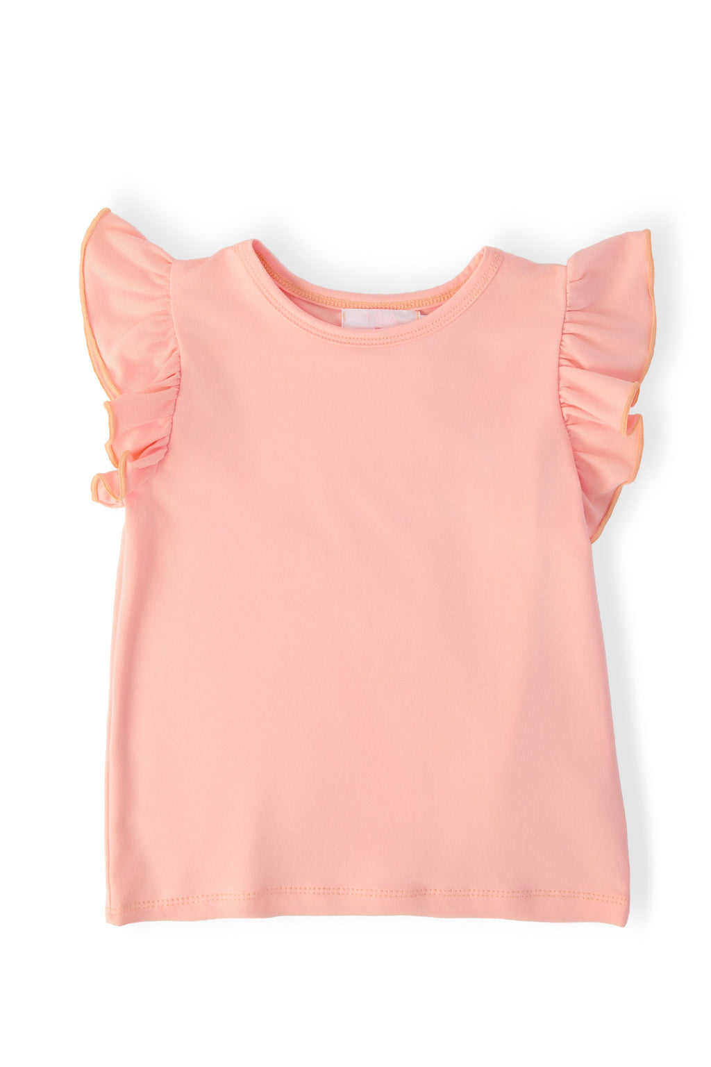 Mila & Rose ® Peach S/S Ruffle Tee — main product shot
