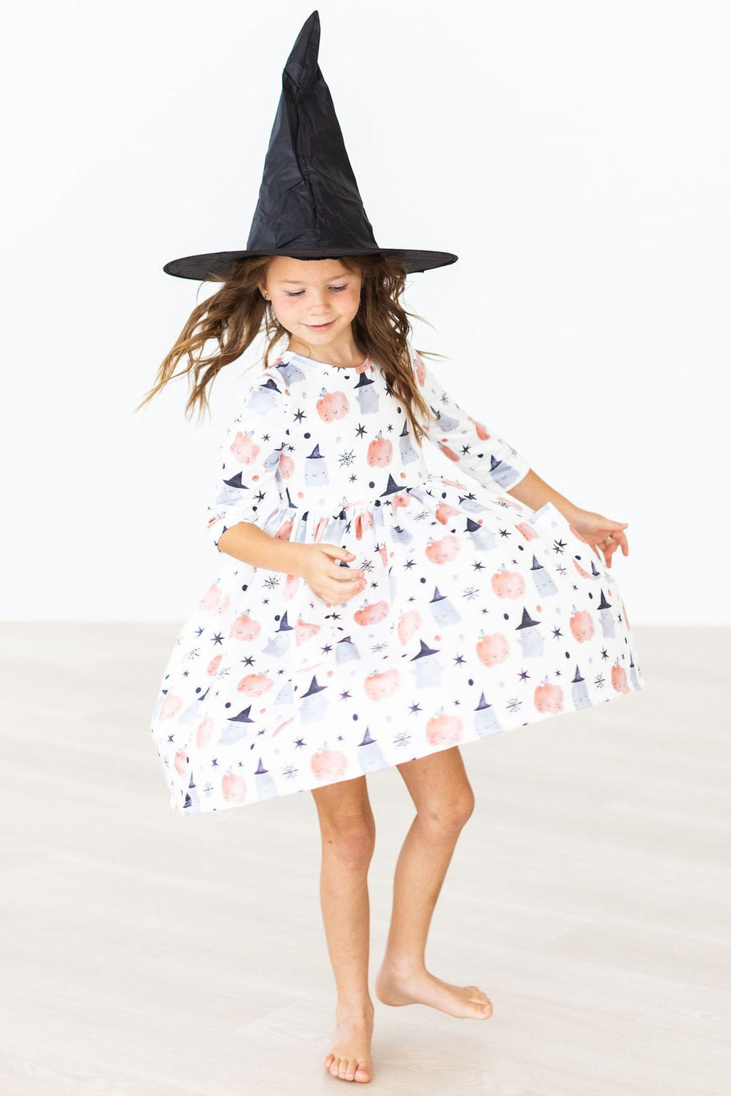 Mila & Rose ® Peek-a-Boo 3/4 Sleeve Pocket Twirl Dress — detail close-up