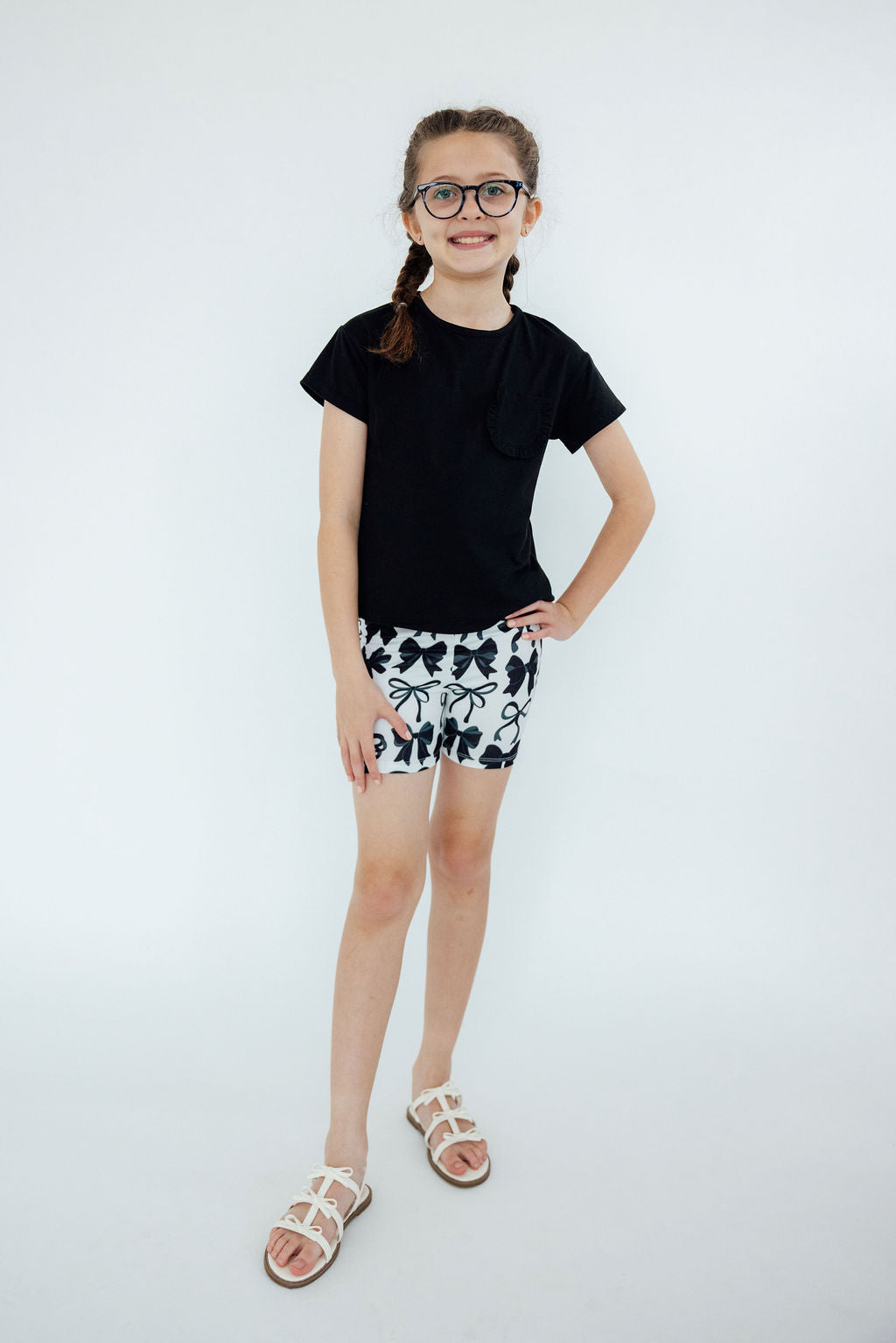 Mila & Rose ® Perfectly Tied Twirl Shorts — detail close-up