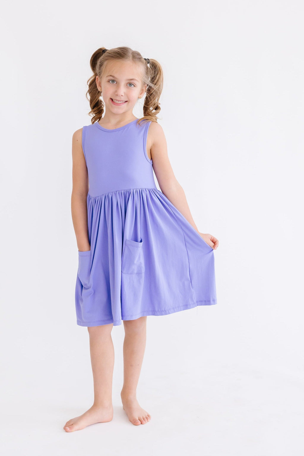 Mila & Rose ® Periwinkle Pocket Tank Twirl Dress — lifestyle context