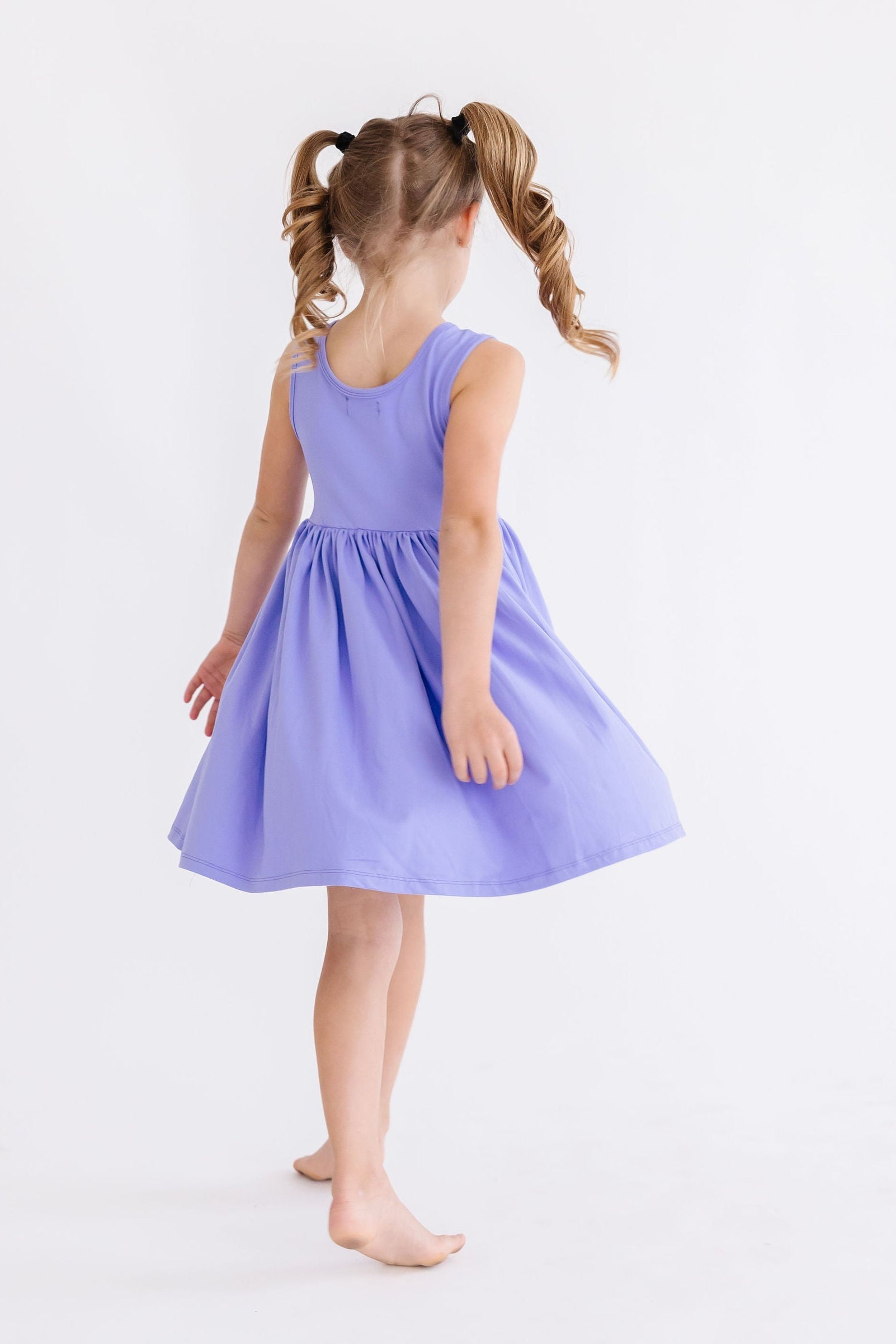 Mila & Rose ® Periwinkle Pocket Tank Twirl Dress — alternative angle