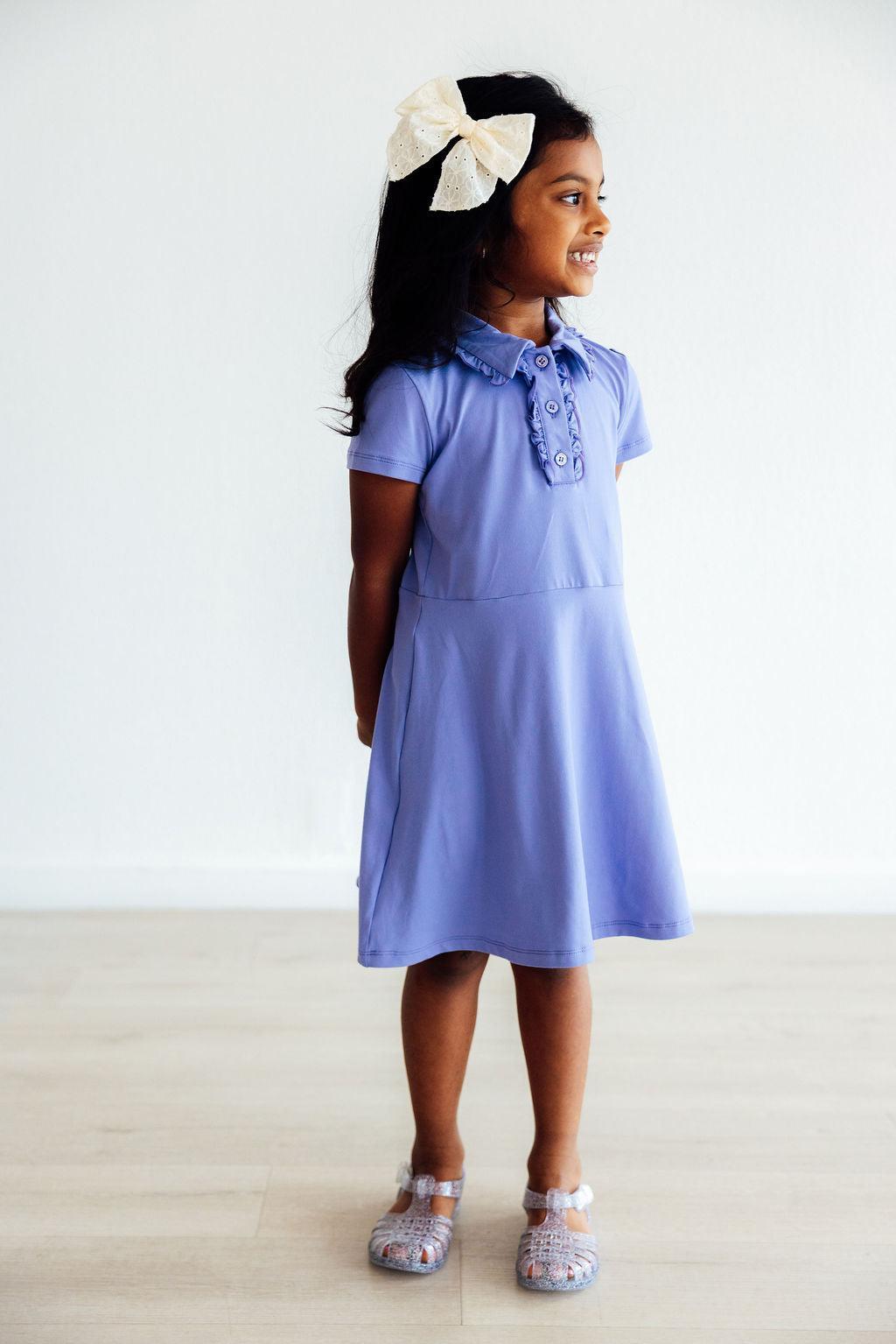 Mila & Rose ® Periwinkle S/S Polo Dress — lifestyle context