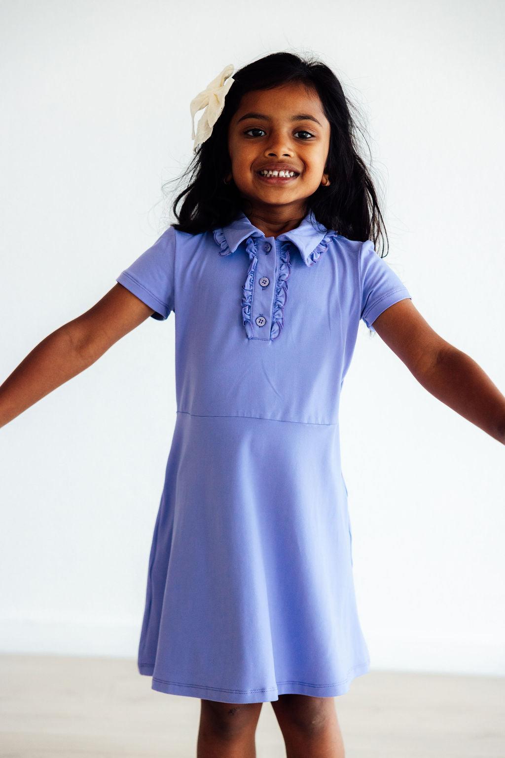 Mila & Rose ® Periwinkle S/S Polo Dress — main product shot