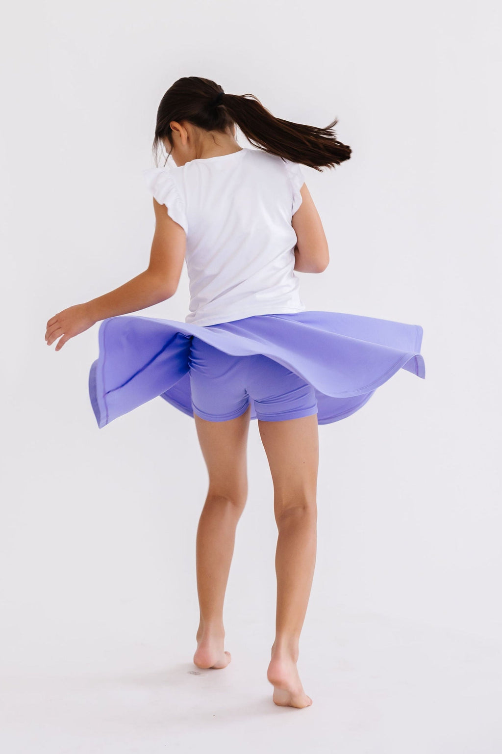 Mila & Rose ® Periwinkle Twirl Skort — detail close-up