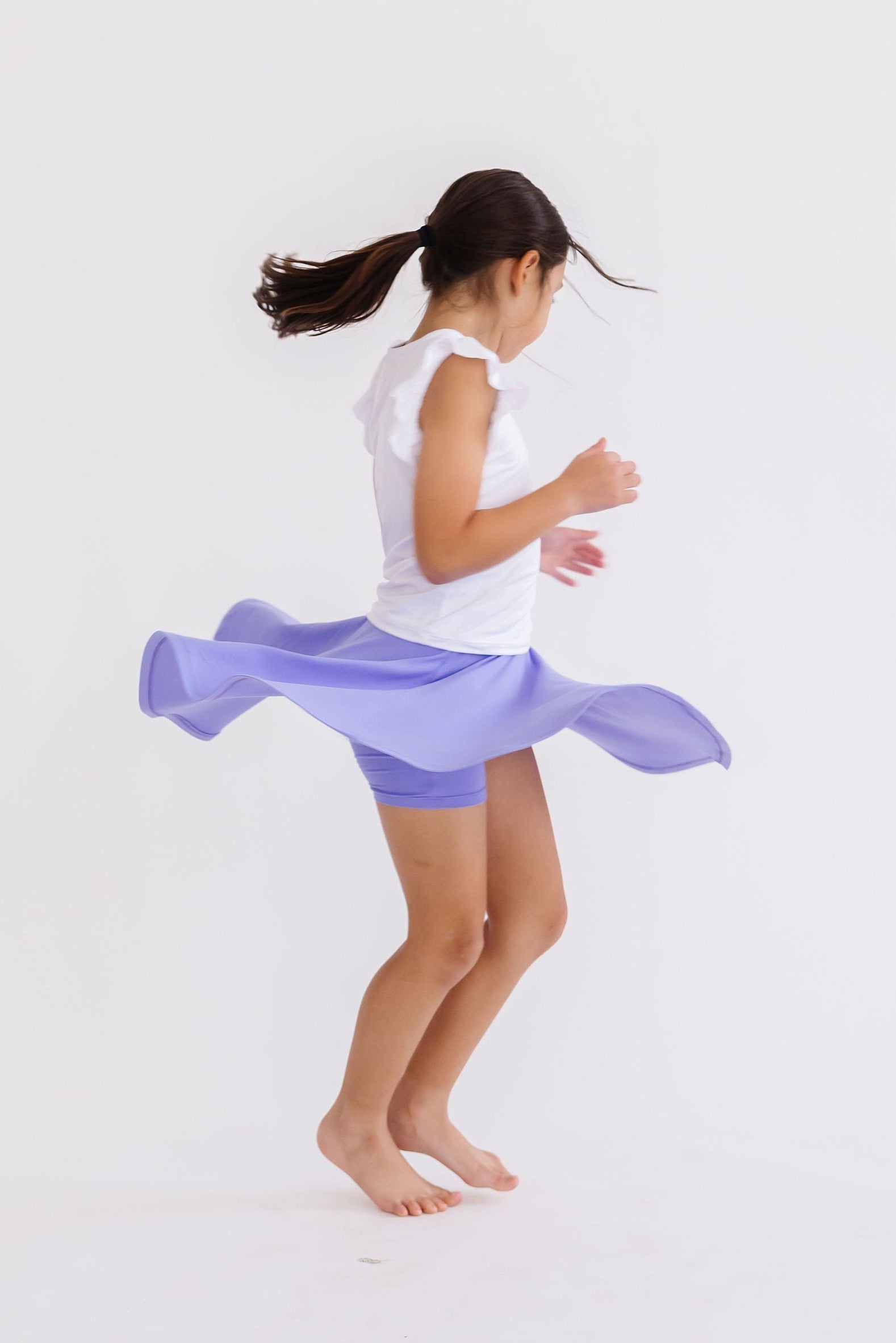 Mila & Rose ® Periwinkle Twirl Skort — side view