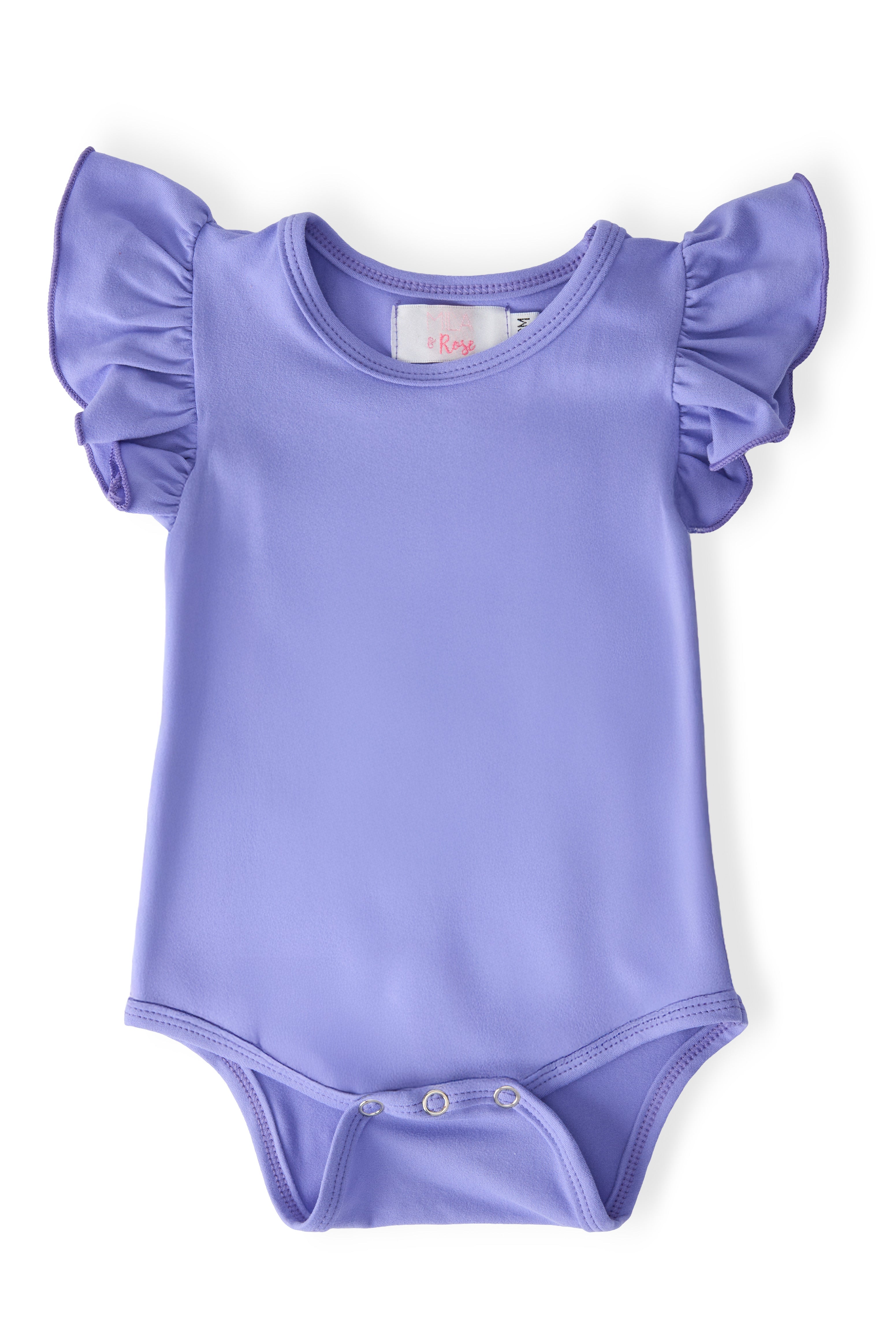 Mila & Rose ® Periwinkle S/S Flutter Bodysuit — main product shot