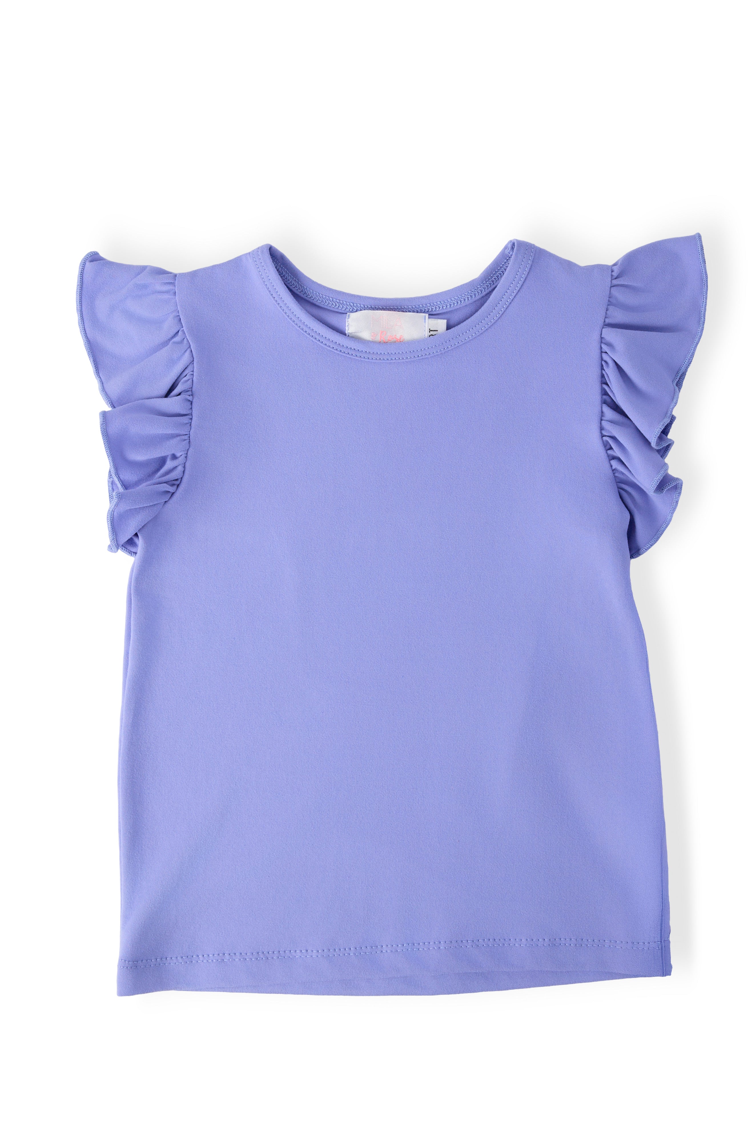 Mila & Rose ® Periwinkle S/S Ruffle Tee — main product shot