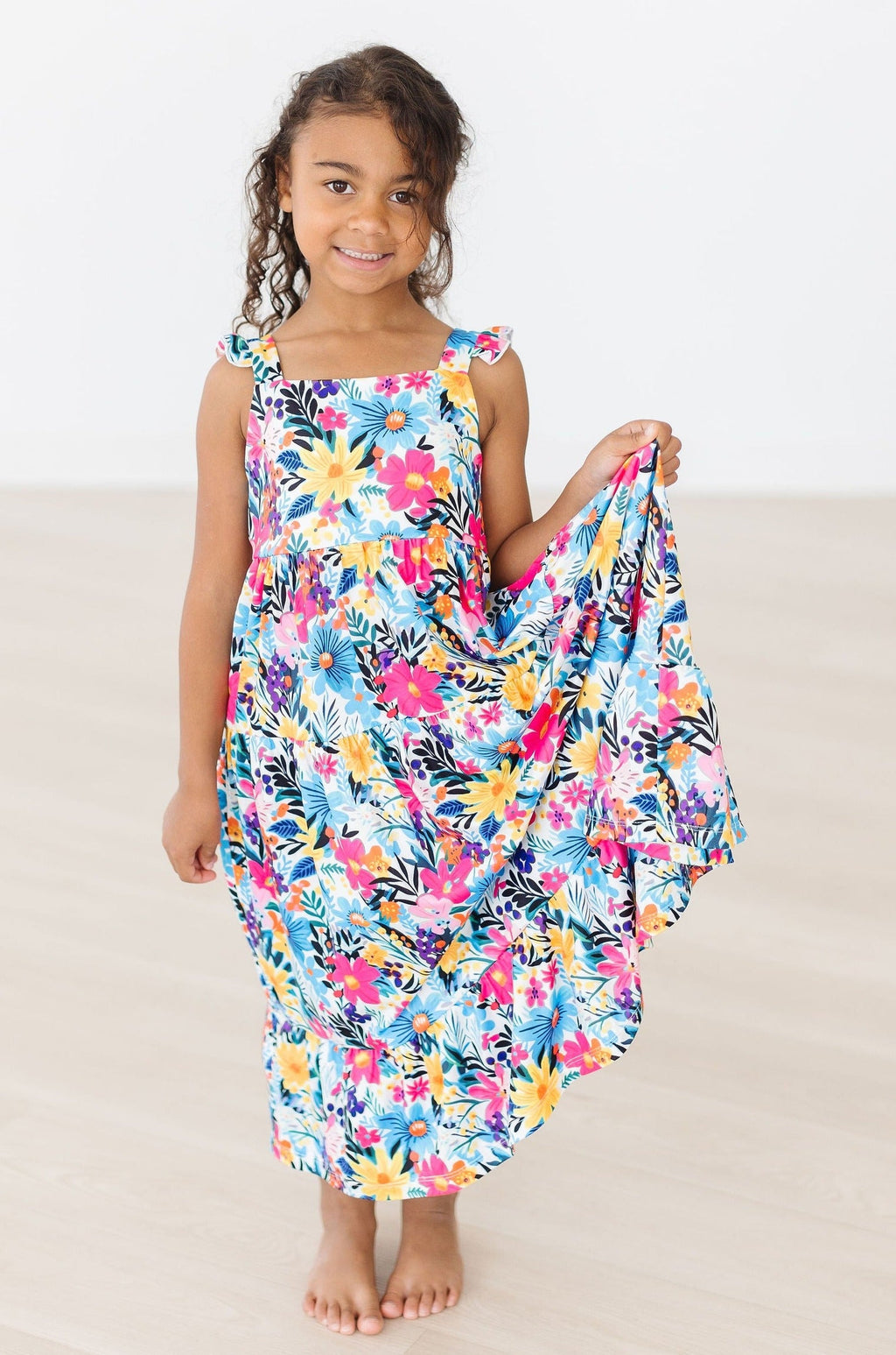 Mila & Rose ® Petal Paradise Ruffle Maxi Dress — main product shot