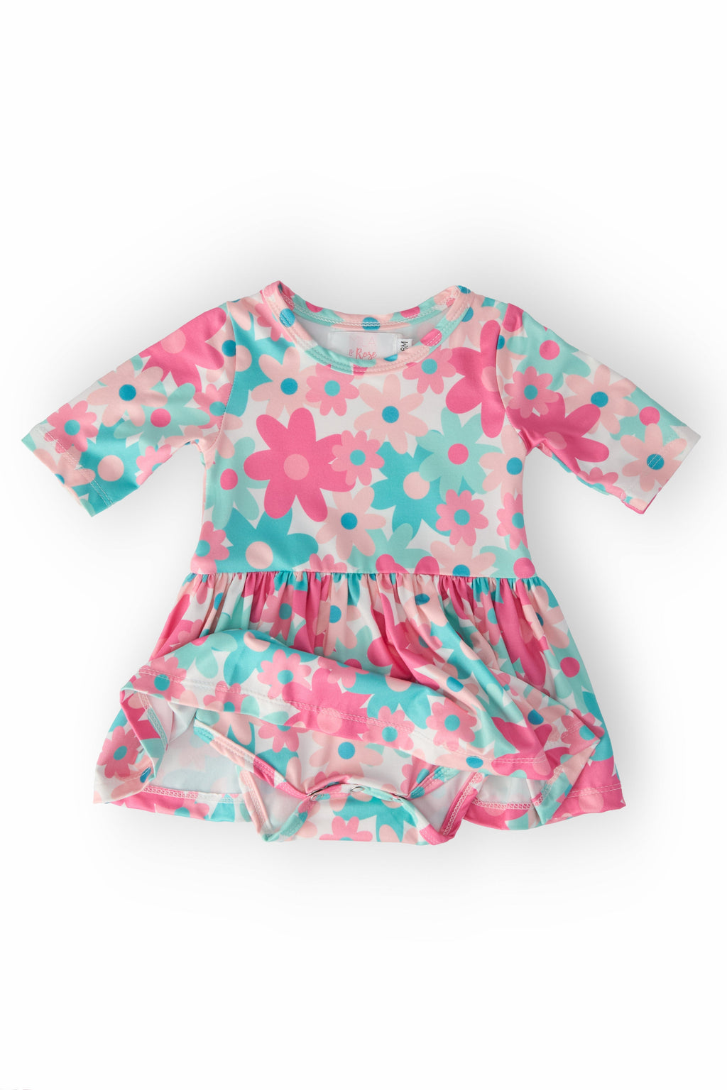 Mila & Rose ® SALE Petal Perfection 3/4 Sleeve Twirl Bodysuit — lifestyle context