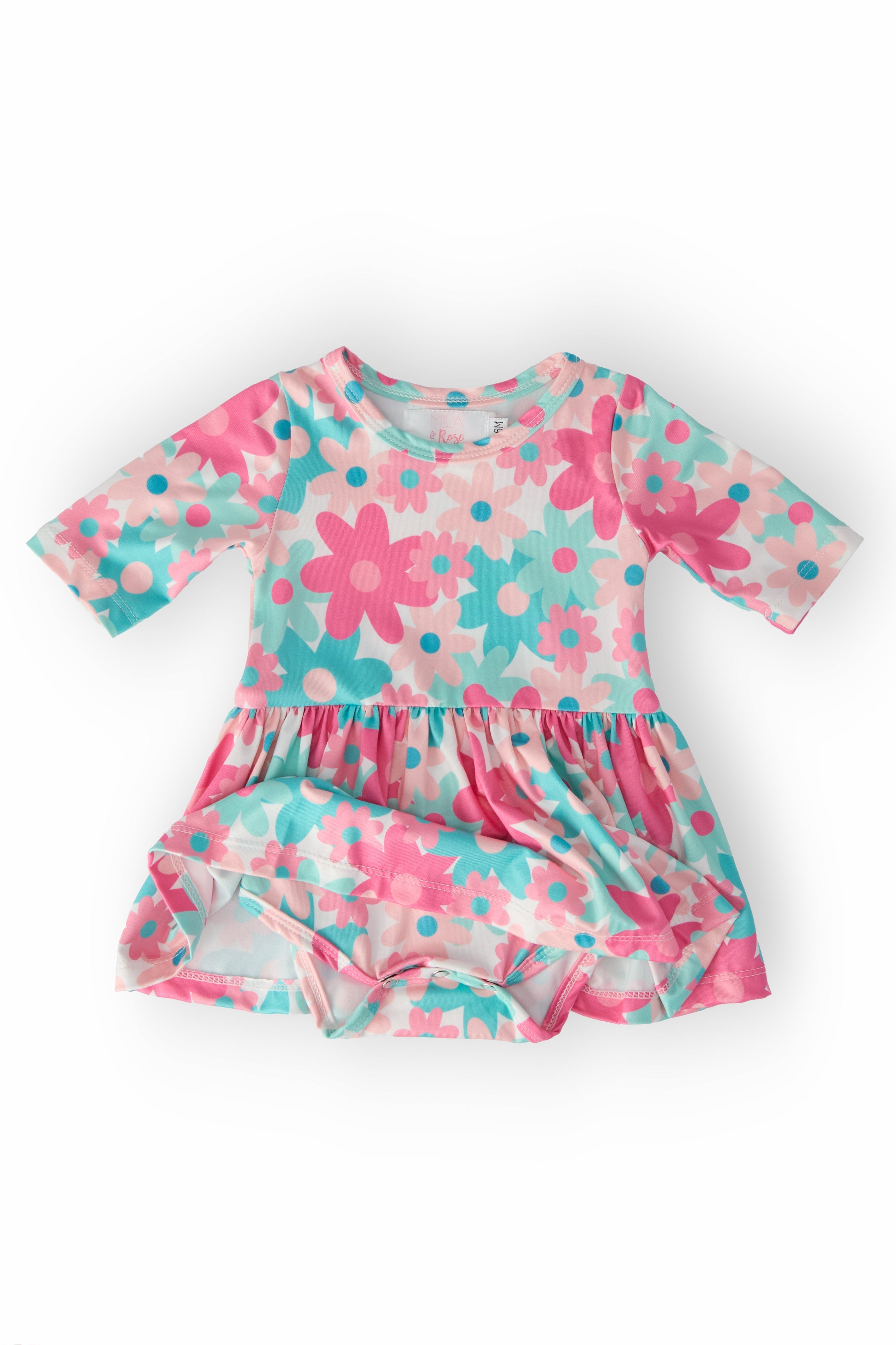 Mila & Rose ® SALE Petal Perfection 3/4 Sleeve Twirl Bodysuit — lifestyle context