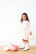 Mila & Rose ® Petal Pink L/S Ruffle Twirl Dress — main product shot