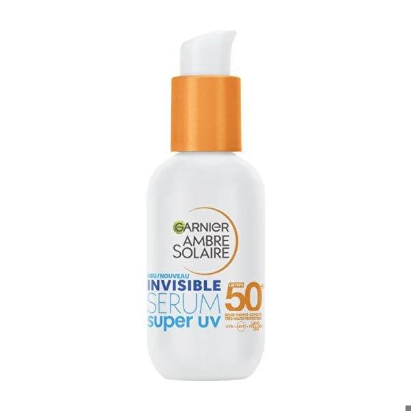 Garnier Ambre Solaire Invisible Serum Super UV Daily Sunscreen Serum SPF50+ - Non-Greasy, Invisible Finish, 1.01 fl oz