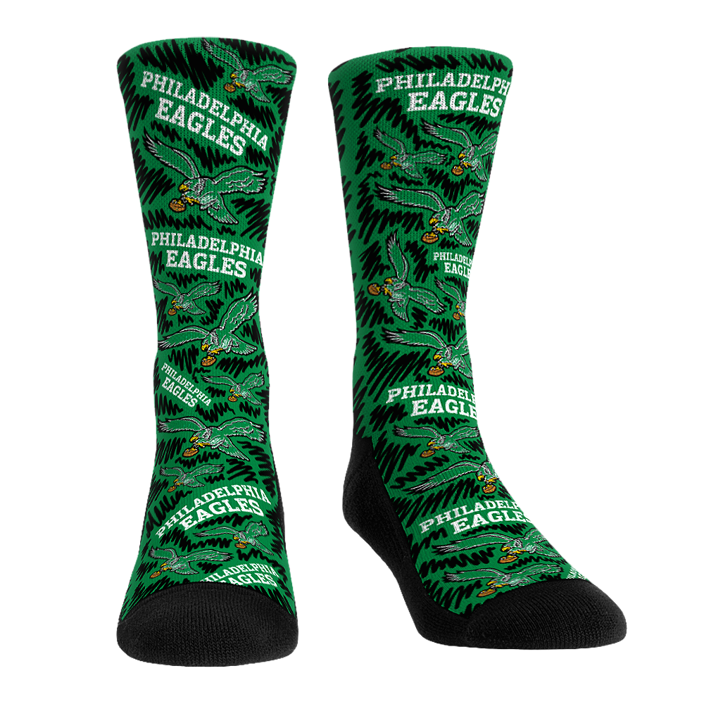 Rock 'Em Socks Rock 'Em Socks Philadelphia Eagles - Throwback Logo Sketch — main product shot