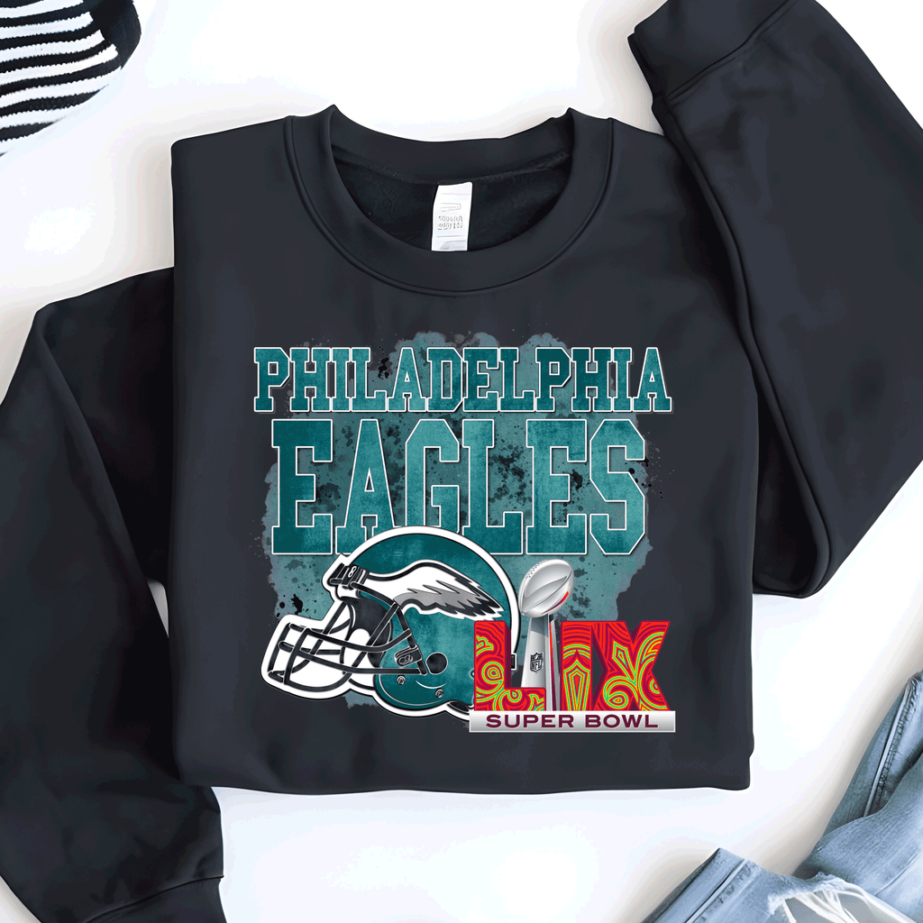 A Blessed Texas Mess Boutique Super Bowl Philadelphia Football Sweatshirt, Philly T-shirt, Trending Eagles… — dtf / graphic shirts category context