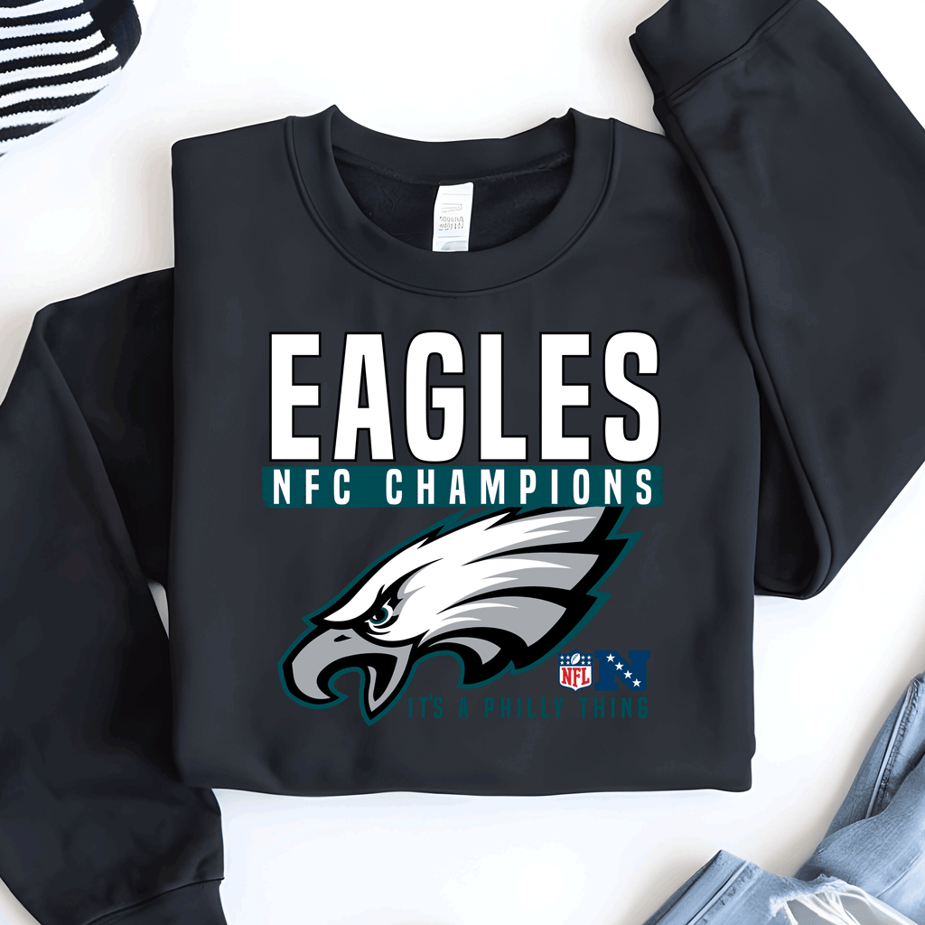 A Blessed Texas Mess Boutique NFC Championships Philadelphia Football Sweatshirt, Philly T-shirt, Trending… — dtf / graphic shirts category context