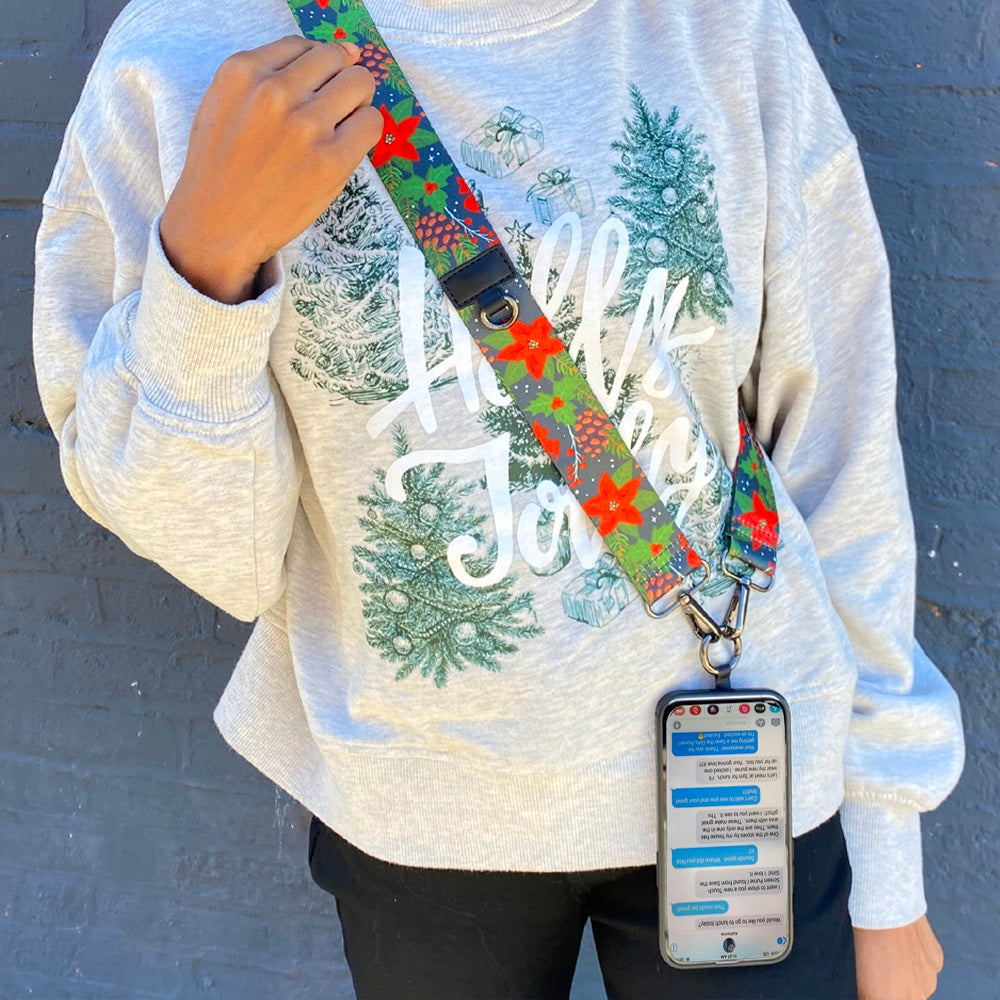 SaveTheGirls Clip & Go Strap Christmas — detail close-up