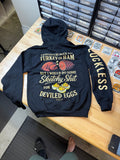 Luckless Outfitters Sketchy for Deviled Eggs Hoodie — detail close-up