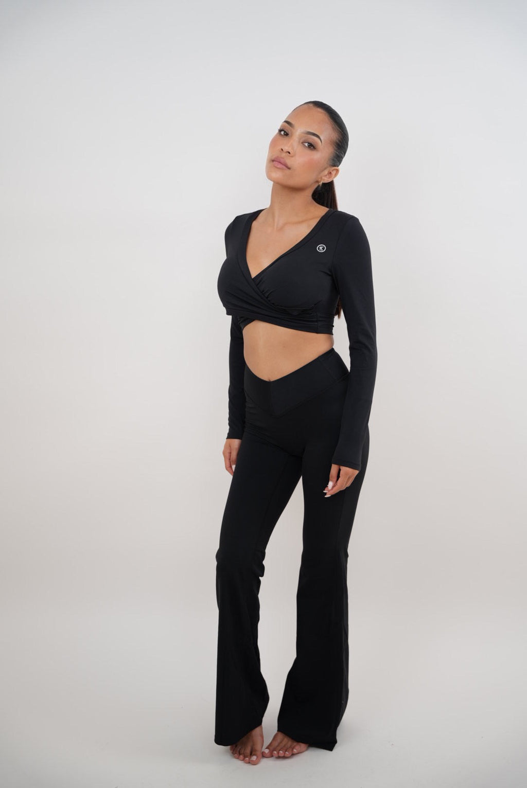 KIMITH BRAND I Am Present Black Elegant Top — side view