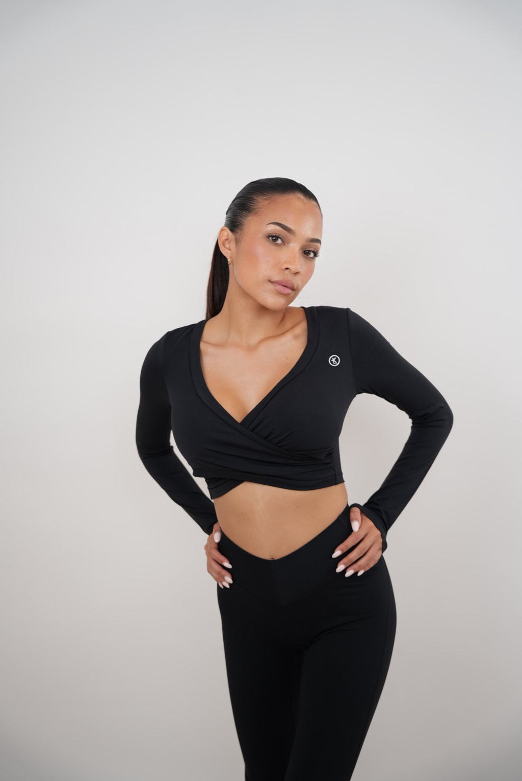 KIMITH BRAND I Am Present Black Elegant Top — back view