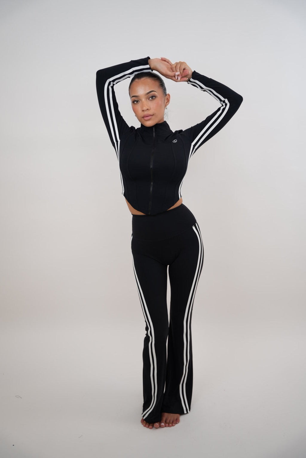 KIMITH BRAND I Am Motivated Black Flare Pant — comparison shot