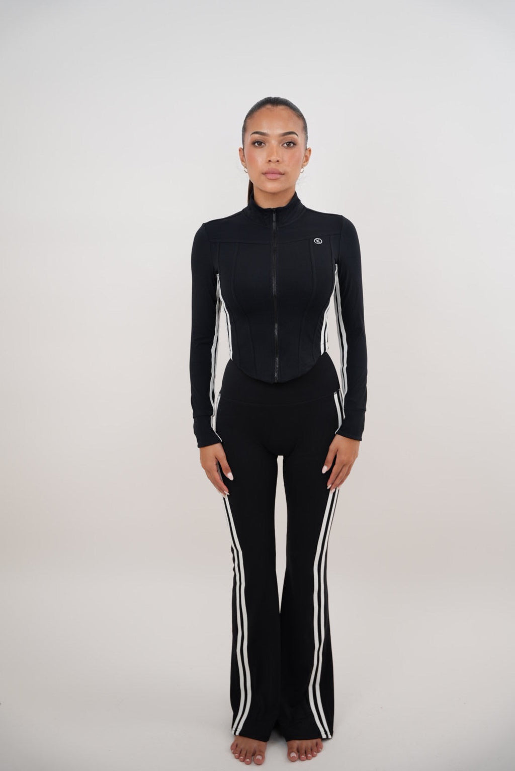KIMITH BRAND I Am Motivated Black Flare Pant — side view