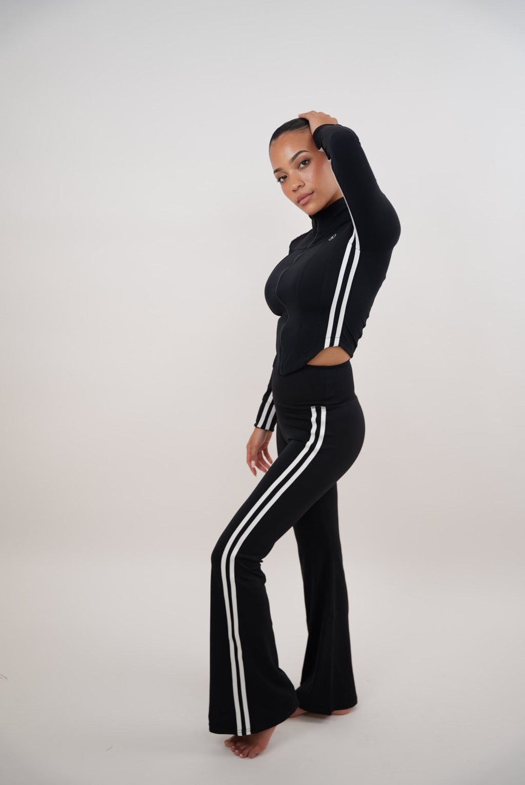 KIMITH BRAND I Am Motivated Black Flare Pant — back view
