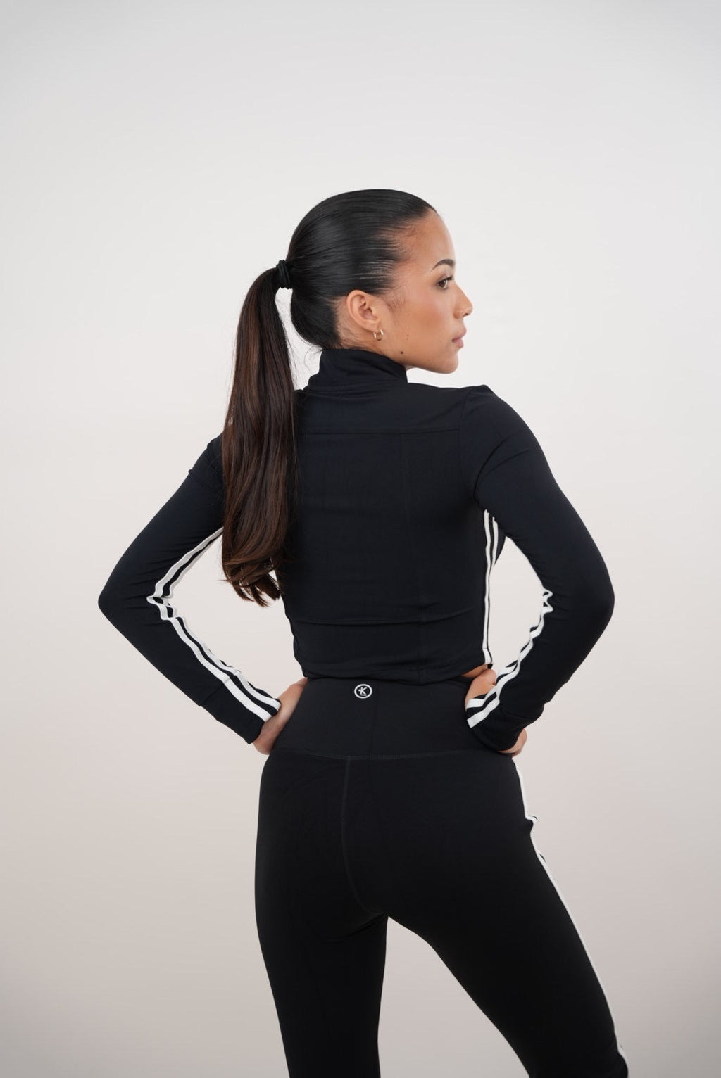 KIMITH BRAND I Am Motivated Black Jacket — detail close-up