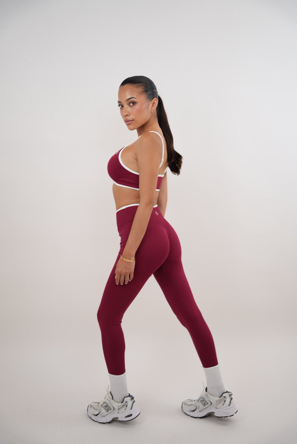 KIMITH BRAND Passion is Power Red Legging — detail close-up