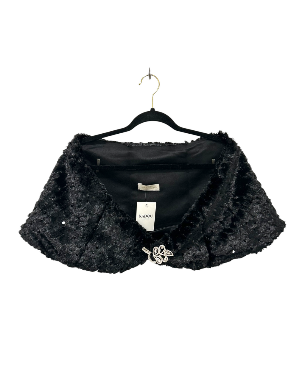 KADOU BOUTIQUE Faux-Fur Shrug — side view