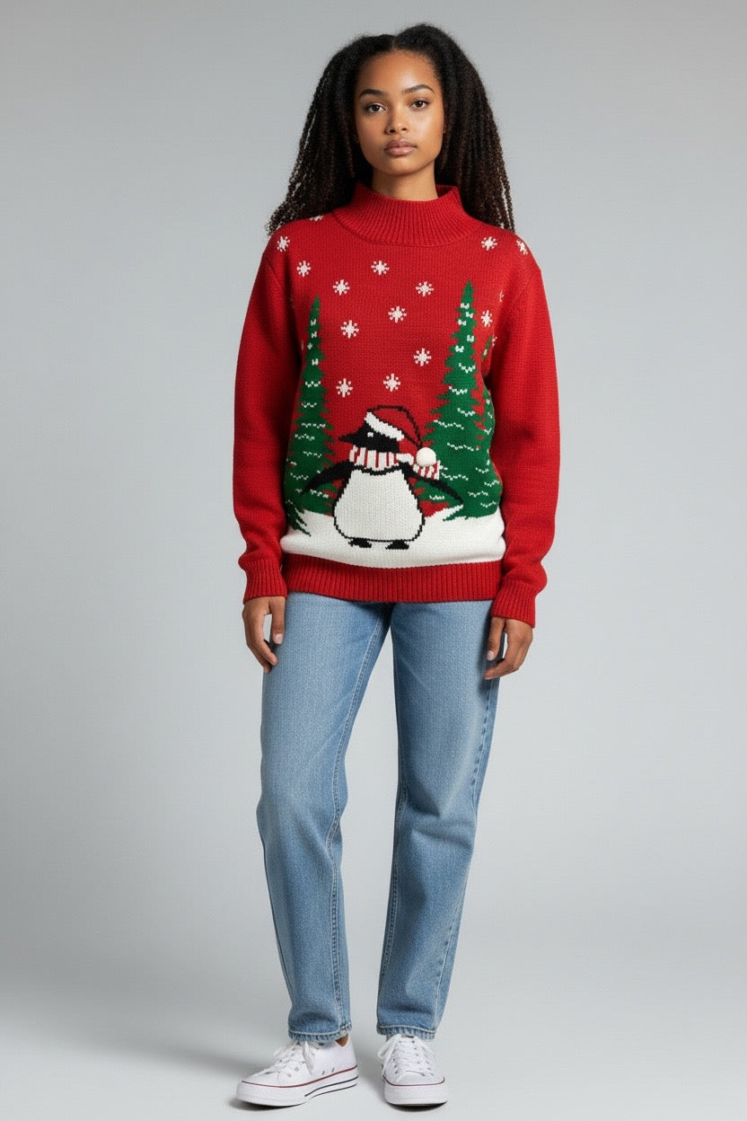 KADOU BOUTIQUE Christmas Red Sweater — main product shot