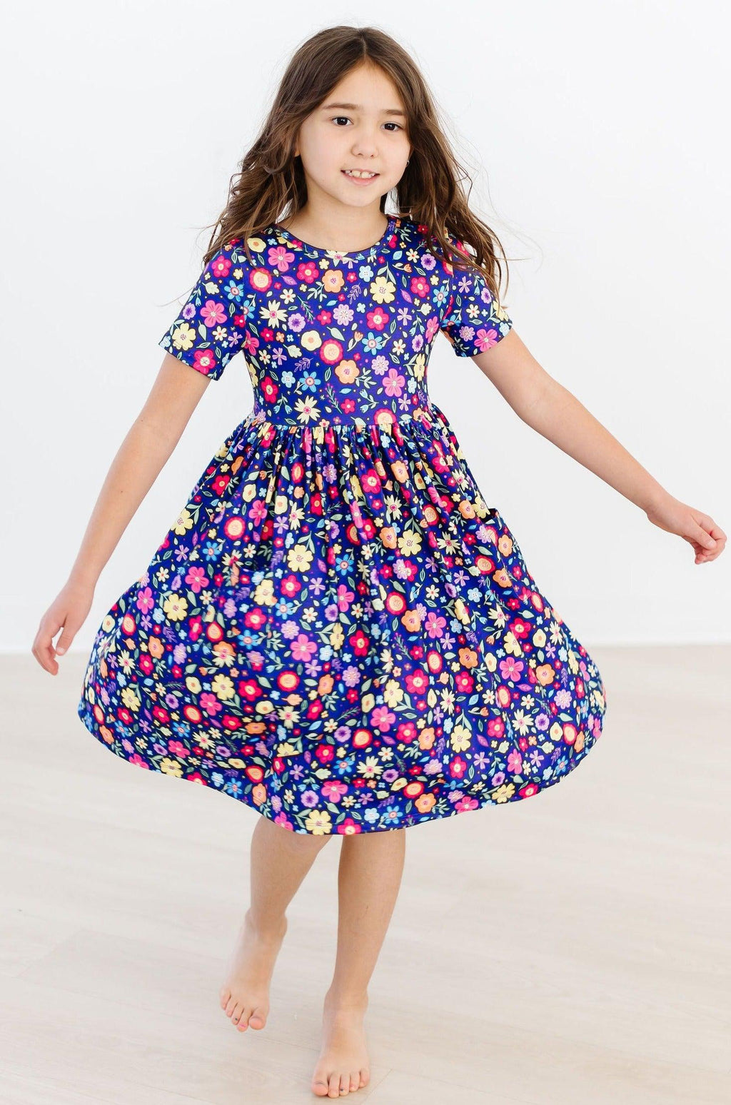 Mila & Rose ® Pick a Posy S/S Pocket Twirl Dress — back view