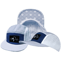 The Heartbeat Brand Pickleball 5 Panel Hat — Gray / Navy / White — main product shot