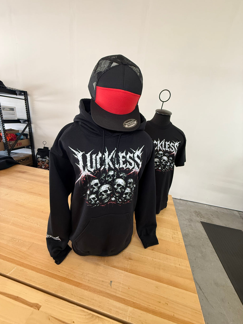 Luckless Outfitters Pile of Skulls Tee — alternative angle