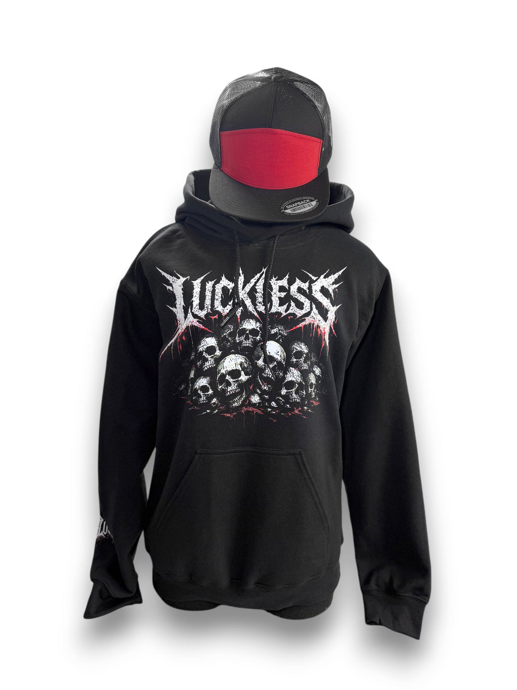 Luckless Outfitters Pile Of Skulls Hoodie — main product shot