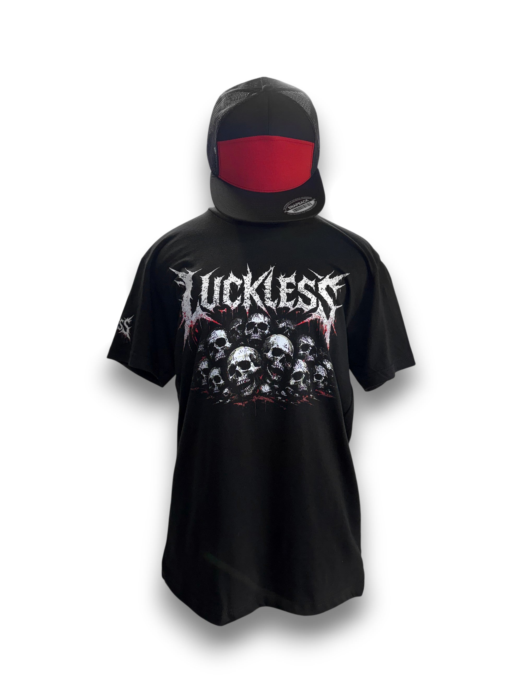 Luckless Outfitters Pile of Skulls Tee — main product shot