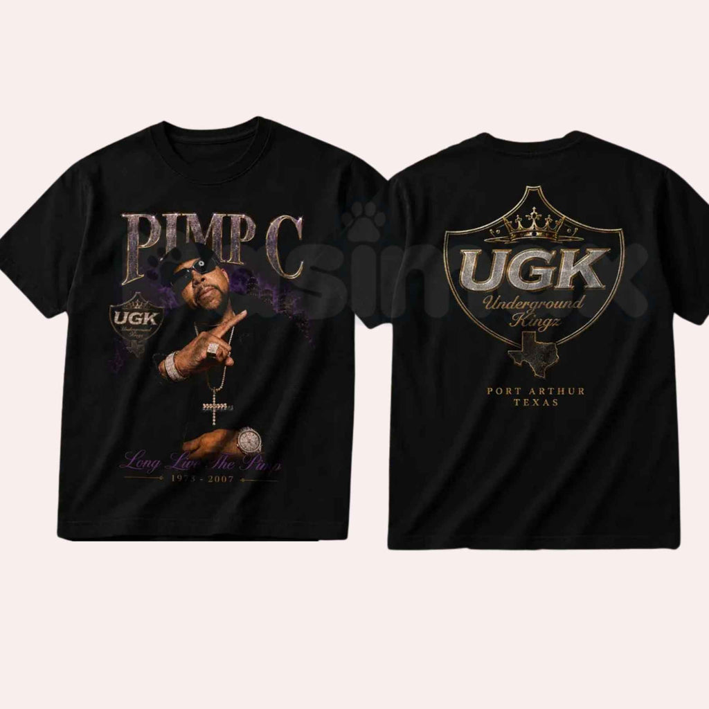 Pimp C Long Live The Pimp Heavy Cotton Unisex Graphic T Shirt – Vintage Rap Legend Tribute Tee, Retro Texas Hip Hop Culture Classic Cotton Streetwear Shirt