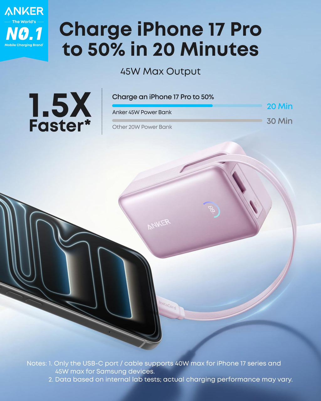 Anker Nano Power Bank (10K, 45W, Built-In Retractable USB-C Cable), view 23