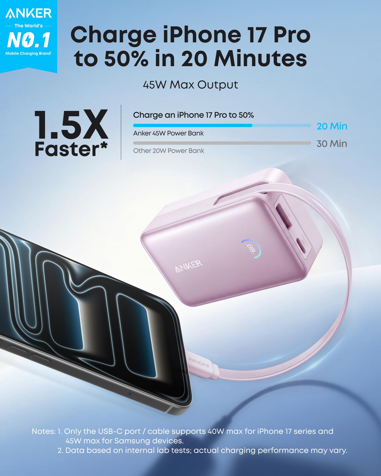 Anker Nano Power Bank (10K, 45W, Built-In Retractable USB-C Cable), view 23