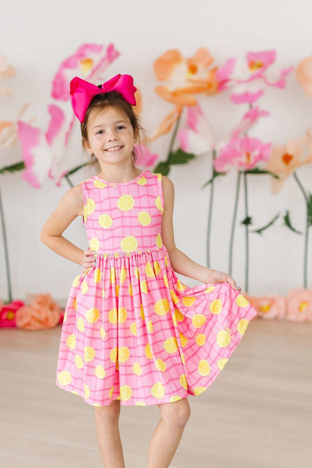 Mila & Rose ® Pink Lemonade Tank Twirl Dress — lifestyle context