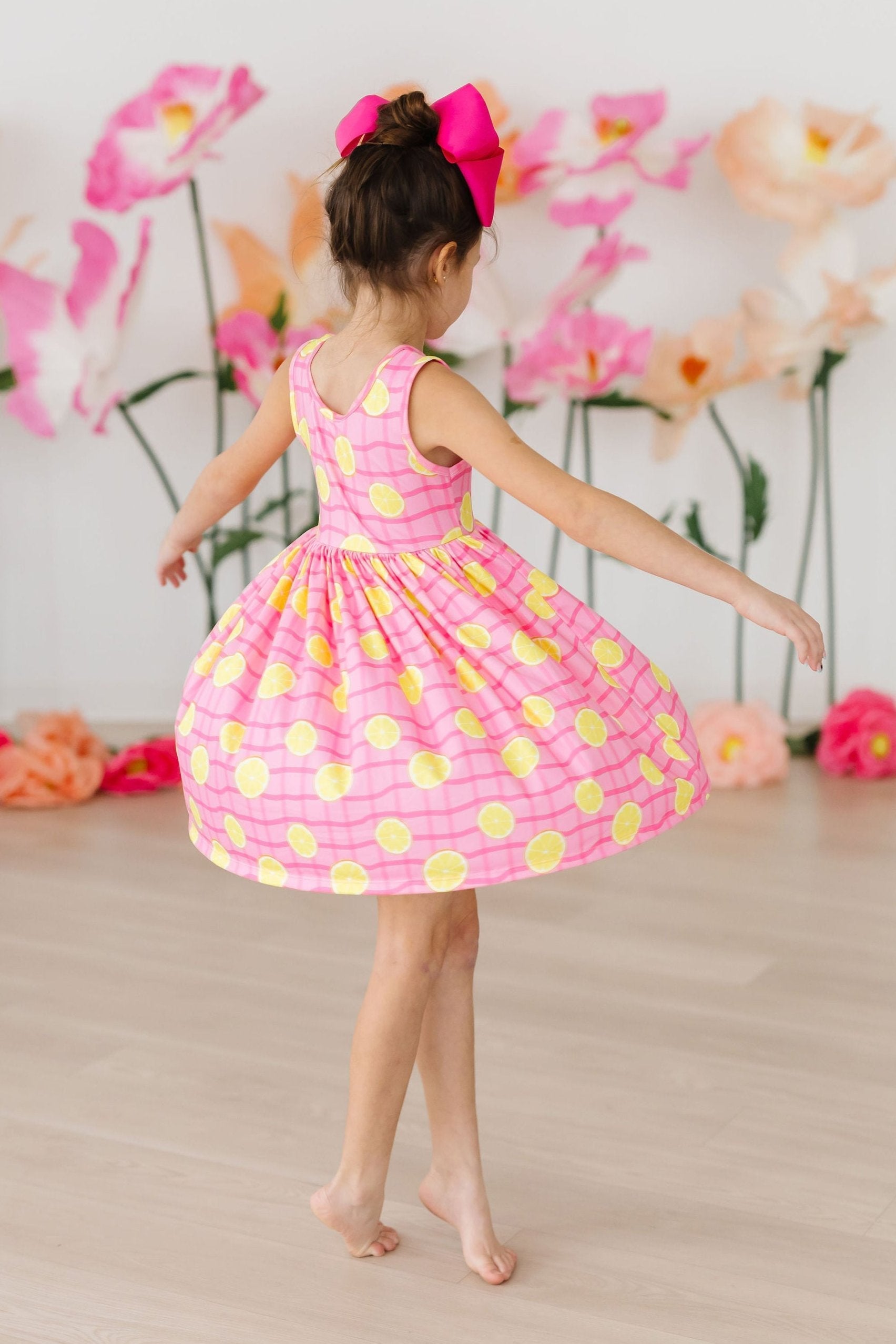 Mila & Rose ® Pink Lemonade Tank Twirl Dress — side view