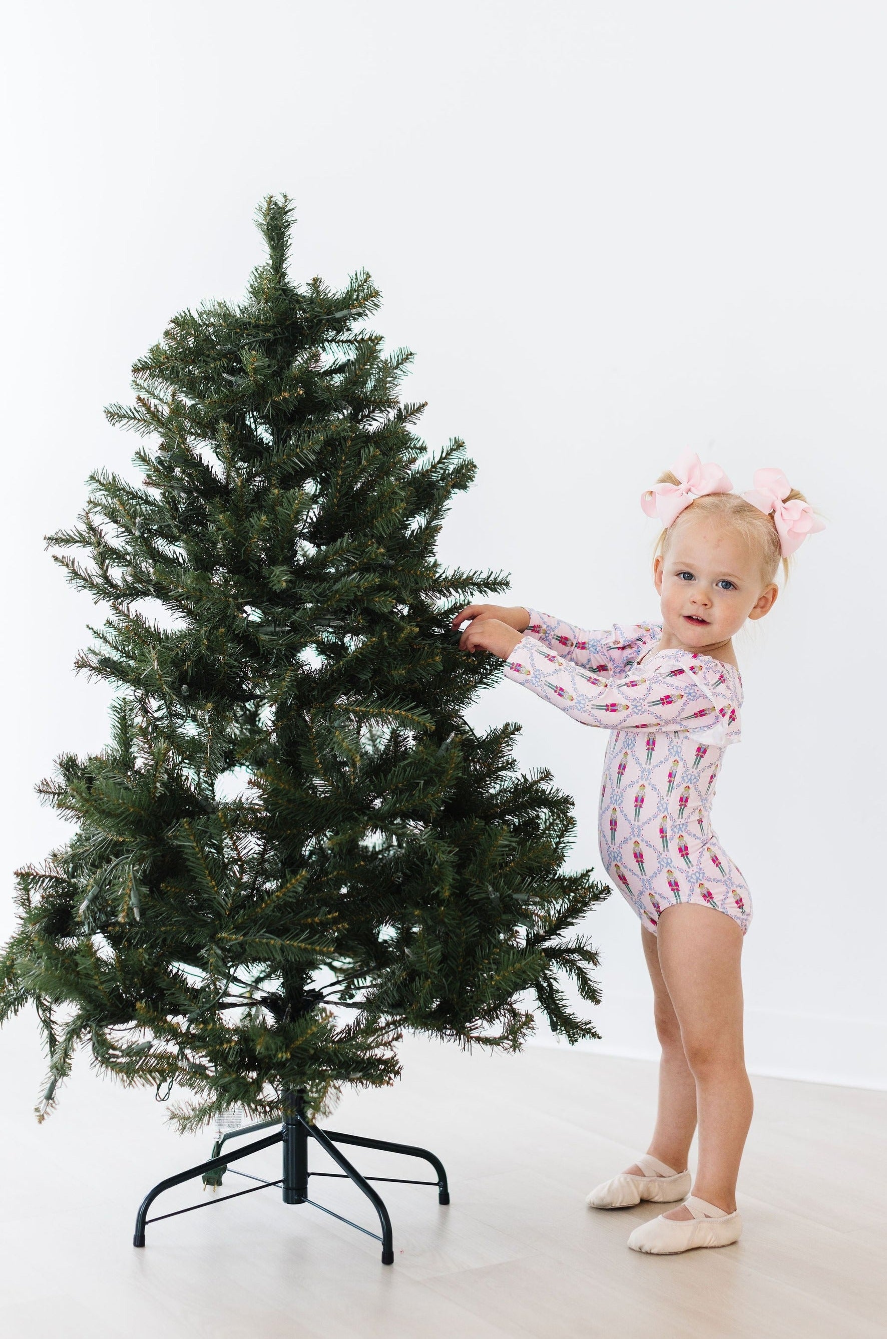 Mila & Rose ® Pink Nutcracker L/S Flutter Sleeve Leotard — lifestyle context